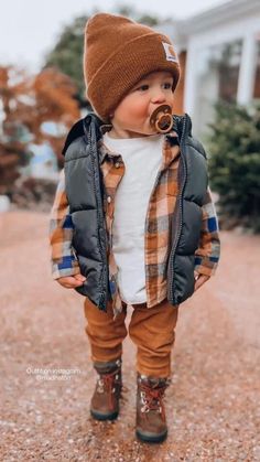 Baby Boy Fall Outfits, Boy Styles, Carhartt Beanie, Baby Cardigan Pattern, Boys Fall Outfits, Western Babies