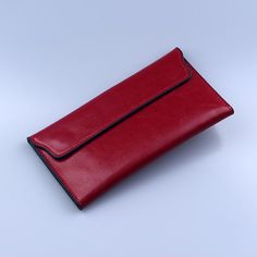 Elegant Women's Slim Leather Wallet - Wnkrs Elegant Red Leather Card Holder, Red Evening Wallet With Card Slots, Elegant Burgundy Wallet With Card Slots, Elegant Burgundy Wallet With Interior Card Slots, Formal Burgundy Wallets With Card Slots, Elegant Red Trifold Wallet For Everyday Use, Elegant Red Wallet With Rfid Blocking, Elegant Red Wallet With Interior Card Slots, Red Bifold Wallet For Formal Occasions