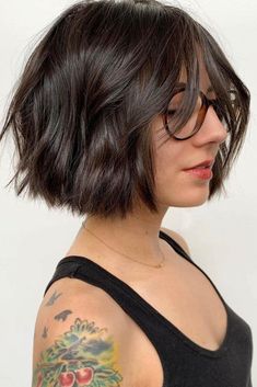 Best Short Hair Styles For 2022 ★ Bob With Bangs Updo Hairstyles, Short Bob With Bangs Round Face, Hair And Glasses, Hairstyles With Glasses, Oval Face Hairstyles, Short Hairstyles For Thick Hair, Fun Hair