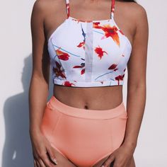 Pink Floral Printed Tank High Waist Bikini Set 82%Polyamide+18%Elastane Apart From Others On The Beach In This Floral Printed Tank High Waist Bikini Set This Bikini Swimwear Is Of Fine Quality With Elastic And Cozy Materials Made The Floral Print And Hue Makes It Fresh And Graceful Perfect For Any Water Programs And Pool Parties Sm(4-6) Med(8-10) Lg(12-14) Xl(16-18) Lc433540-10 Pool Parties, Floral Printed, Womens Swim, Pink Floral, Pink White, High Waist, Floral Print, Floral Prints, High Waisted