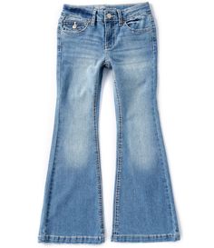 From Hippie Girl&#x2C; these jeans feature:5-pocket stylingTwo front pockets (one with a coin pocket)Two button-flap back pocketsFlared legsThick-stitch detailingZip/button-frontBelt loops26 1/2" inseamCotton/polyester/rayon/spandex denimMachine wash/tumble dryImported. Hippie Girl, Flare Leg Jeans, Embroidered Sweatshirts, Dillard's, Girls Jeans, Leg Jeans, Vision Board, Spandex, Sweatshirts