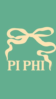 the pi phi logo is shown in white on a teal green background with an orange ribbon