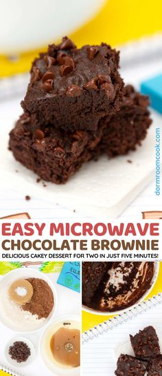 easy microwave chocolate brownie recipe for two in just five minutes