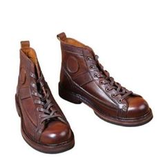 ad eBay - Vintage Style Mens Real Leather Motorcycle Ankle Boots Shoes Biker Cowboy Work L - Buy Now, click the link (eBay) Biker Cowboy, Red Wing Heritage Boots, Red Leather Boots, Iron Ranger, Red Wing Boots, Retro Men, Mens Shoes Boots, Boots Shoes, Dr. Martens Boots