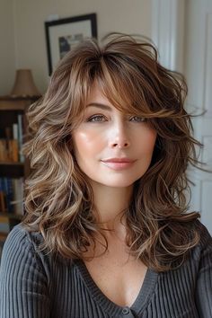 Uncover 25 shag haircuts that are perfect for fine hair in 2024, designed to add body and texture, making your locks look fuller and more voluminous. Wavy Hair, Long Hair, Close Up, A Woman, Hairstyles, Hair