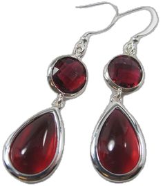 Ruby Red Crystal Earrings, July Birthstone, Ruby Red Drop Earrings, Wedding Jewelry, Red Teardrop Earrings, Bridesmaid Gift, Red Earrings. The Earrings made from round flat faceted ruby crystals and silver framed teardrop crystals. Measurements: The total length from the top of the hook to bottom - 1.96 inches (50 mm) approximately. Red crystal: 10 mm in diameter Red drop crystal: 20 mm x 13 mm The earrings would be a PERFECT GIFT for you and your family and friends! Red Silver Earrings made in Ruby Gloom, Drop Earrings Wedding, Ruby Crystal, Christmas Tree Earrings, Thread Earrings, Earrings Bridesmaid, Fall Earrings, Earring Tree, Ruby Earrings