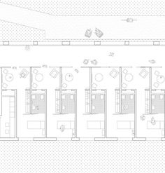 the floor plan for an office building with four floors and three levels, all connected to each other