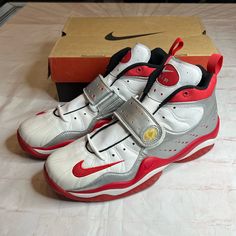 Awesome Nikes Sz 15. Color Is Red, Silver, White Sneaker Pics, Shoes Nike Air, Air Zoom, Nike Air Zoom, Shoes Nike, Nike Men, Nike Shoes, Red White, Nike Air