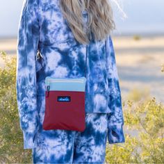 Small Cross Body Bag With An Outer Pocket, Main Zippered Pocket, And Internal Zippered Pocket. Adjustable Strap Sizing And The Bag Is Nine Inches Tall! Maroon And Baby Blue. Never Used Perfect Condition! Kavu Bag, Small Cross Body Bag, Small Crosses, Small Crossbody Bag, Cross Body Bag, Body Bag, Mini Bag, Baby Blue, Cross Body