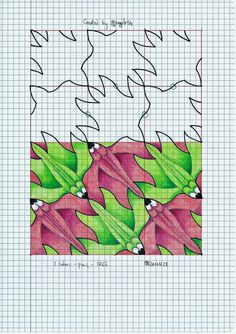 a cross stitch pattern with pink flowers on green and red squares in the middle,