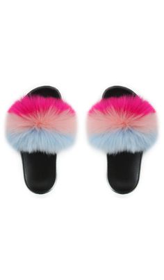 Faux Fur Slides | Pink/Blush/Powder – Vegan Fine Body Pink Blush, Blush Pink