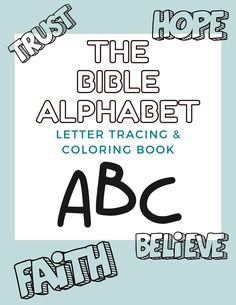 the bible alphabet letters and coloring book