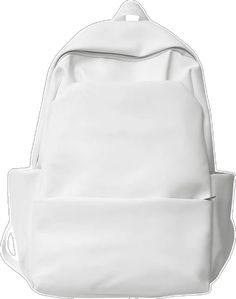 Large Capacity White Leather Shoulder Backpack, Solid Color Backpack For Students, Large Capacity Leather Backpack In Solid Color, Casual Solid Color Standard Backpack Shoulder Bag, Solid Shoulder Bag Backpack For Everyday Use, Solid Color Backpack Shoulder Bag For School, White Large Capacity Crossbody Backpack, Large Capacity Leather Backpack For Everyday Use, Large Capacity White Backpack