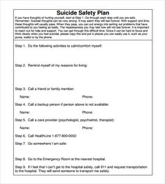 Safety Plan Template, Simple Business Plan Template, Business Plan Template Free, Action Plan Template, Marketing Plan Template, Mental Health Crisis