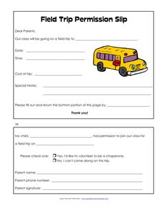 a school bus is shown in the form of a fill out for students to use