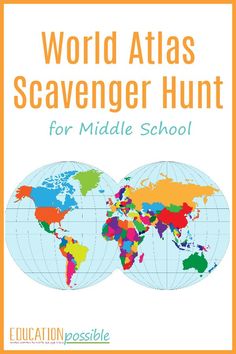 world atlas scavenger hunt for middle school