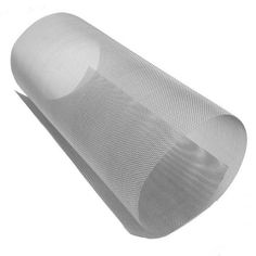 a roll of white mesh on a white background