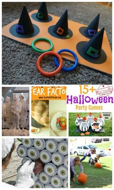 an assortment of halloween games and activities for kids to play in the yard or on the lawn