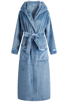 PRICES MAY VARY. Fleece Hand Wash Only Women's Pajama Long Robes For Women, Long Robe Nightgowns, Long Robes, Terry Cloth Robe, Plush Robe, Robes For Women, Soft Robes, Belted Robe, Women's Robe