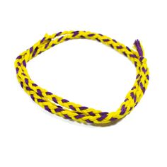 Increase intersex visibility with this wrap friendship bracelet! The braided bracelet is made with purple and neon yellow thread, the colors of the intersex flag.  The soft, high-quality cotton used is lightweight and colorfast so you can wear it non-stop, even to the shower or pool, and it's a perfect choice for people with metal allergies. Our braided wraps are completely adjustable - you receive one long strand, and you can knot anywhere, so you can wear it tight, loose, or as a bracelet, ank Duct Tape Jewelry, Pride Friendship Bracelet, Intersex Flag, Flag Bracelet, Lgbtqia Pride, Cotton Bracelet, Pride Jewellery, Yellow Bracelet, Detailed Jewelry