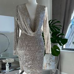 Reposhing This Item I Purchased From @Pstarrw. Loved It, But Ready To Rotate For Something New. Questions? Leave A Comment Below! Silver Dress, Sequin Dress, Leave A Comment, Something New, Colorful Dresses, Sequin, Long Sleeve Dress, Womens Dresses, Long Sleeve