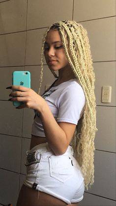 Box Dreads, Braids Blonde, Afro Braids, Blonde Box Braids, Braid Inspiration, Cute Box Braids Hairstyles, Quick Braided Hairstyles, Short Layered, Pretty Braided Hairstyles