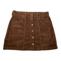 Perfect Condition. Not My Size. Brown Jean Skirt, Yttd Characters, Gilmore Girls Clothes, Brown Denim Skirt, Brown Corduroy Skirt, Cold Weather Clothes, Green Plaid Skirt, American Eagle Skirt, Cheetah Skirt