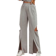 F00207906-102 Casual Wide-leg Pants With Zipper Closure, Casual Trousers With Zipper Closure, Sporty Straight Pants For Spring, Spring Sports Trousers, Casual High-waisted Pants With Zip Fly, Casual Full-length Pants With Zipper Closure, Casual Bottoms With Side Zipper For Fall, Stretch Bottoms With Zipper Closure For Streetwear, Stretch Bottoms With Zipper For Streetwear