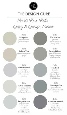 the color scheme for grays and whites is shown in this page, which includes different shades