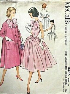 1950s Dress Patterns, Vintage Clothes Patterns, 1950s Fashion Women, Preppy Life, Retro Sewing Patterns, 1950 Fashion, Vintage Fashion 1950s, Time Periods, Bow Tie Dress