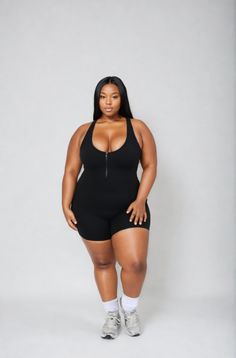 This very stretchy essential will be your favorite romper 92% nylon 8% spandex zipper detail opaque booty :) One size fits up to XL Black Stretch Jumpsuits And Rompers With Zipper, Black Stretch Jumpsuits And Rompers With Zipper Closure, High Stretch Black Bodysuit With Zipper Closure, Jumper Short, Baywatch, Swim Accessories, Black Romper, Zipper Detail, Swim Shorts