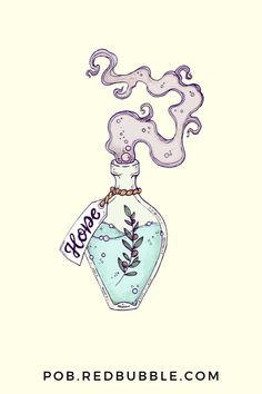 a drawing of a bottle with a plant in it and the words kelebe on it