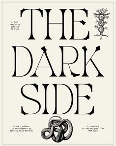 the dark side book cover with an image of a snake on it's back