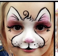 Kid Cat Face Paint, Cat Facepainting Simple, Rainbow Cat Face Paint, Face Painting Animals Easy, Simple Dog Face Paint, Face Painting How To Step By Step, Simple Animal Face Paint, Unicorn Face Paint Easy Step By Step, Face Paint Techniques