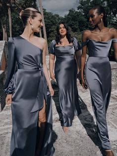 Bridesmaid Satin Dresses, Dusk Bridesmaid Dress, Jenny Yoo Bridal, Bridesmaids Ideas, Spring Bridesmaid Dresses, Jenny Yoo Bridesmaid, Winter Bridesmaid Dresses, Bridesmaid Satin, Green Wedding Dresses