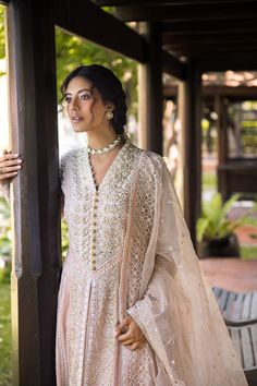 Brand: MUSHQProduct Code: MUNCK240104 AnikaCollection: Roohi by Mushq Unstitched Luxury Formal CollectionFabric: Khadi Net PRODUCT DETAILS: Elevate your style with our luxurious ensemble featuring intricate embroidery and sparkling sequins. The stunning front neckline, sleeves, and kali are adorned with hand-embellished details, complemented by an embroidered and sequinned daman border and dupatta. This sophisticated outfit includes a cotton silk undershirt, raw silk trousers, and exclusive hand Modest Girl, Pakistani Wedding Outfits, Lace Accessories, Chiffon Collection, Velvet Collection, Modest Wear, Silk Trousers, Pakistani Dress Design, Pakistani Designers