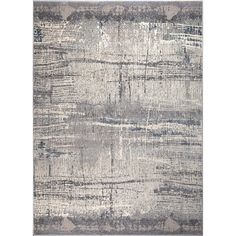 an abstract rug with grey and white colors