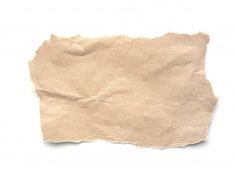 a piece of brown paper on a white background