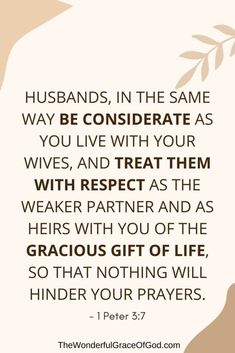 a quote with the words husbands in the same way be considered as you live with your wives