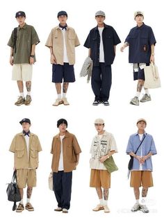 Fresh Style Clothing, Korean Men Outfit Casual Summer, Workshirt Outfit Men, Korean Casual Outfits Men, Korean Men Outfits, Japanese Americana Fashion Men, Windbreaker Outfit Men, Korean Men Outfit, Japanese Male Fashion