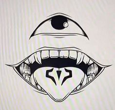 an image of a person's mouth with the letter y on it and eyes