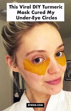 This DIY turmeric mask enhanced one writer's dark circles in just 15 minutes. Click here for the recipe and the results. Whiten Underarms Fast, How To Whiten Underarms, Turmeric Mask, Under Eye Circles, Under Eye Mask, Brown Spots Removal, Remove Dark Circles, Midsize Style, Dark Circles Under Eyes