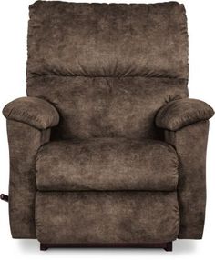 the reclining chair is shown in brown