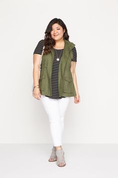 Curvy Girl Chic Plus Size Fashion Blog Stitch Fix Curvy Style Council Plus Size Launch Outfit For Plus Size, Summer Outfits 2017, Women Inspiration, Look Plus Size, Stitch Fix Outfits, Green Vest, Outfits 2017, Trendy Dress, Rachel Roy