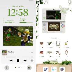 an image of the nintendo wii game app on iphone and ipod with plants growing out of it