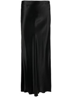 Midi Skirt Black, Chic Skirts, Satin Midi Skirt, Black Midi Skirt, Straight Skirt, Skirt Black, Black Satin, Satin Finish, Ankle Length