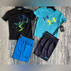 New With Tag Blue Sporty Short Sleeve Sets, Blue Short Sleeve Sporty Sets, Under Armour Outfits, Armor Clothing, Camouflage Shorts, Youth Clothing, Gray Camo, White Camo, Under Armour Pants