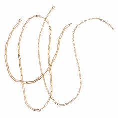 14K gold paper clip chain necklace is a must have for casual daily wear or with an elegant charm or charm enhancer to dress up an outfit. All pieces are hand-crafted in Italy and are semi-hollow gold, 4.2mm thick. The best way to wear a paper clip chain necklace is with multiple charms and a charm enhancer, layered on top of a tennis necklace and/or other gold chains which can be worn to the beach or to a formal event. 14K & 18K gold 4.1 grams for 16 inch chain. Available in Yellow Gold, Rose Gold and White Gold Made with love in Los Angeles Complimentary gift wrapping provided Any of our chains can be made in custom lengths for bracelets, necklaces and anklets. Custom orders are typically fulfilled within 2-3 days. Gold Paper Clip Necklace, Paper Clip Bracelet, Paper Clip Necklace, Bezel Set Earrings, Signature Bracelet, Diamond Stacks, Bridal Diamond Jewellery, Anchor Necklace, Herringbone Necklace