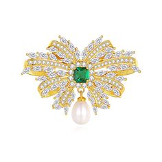 Elevate your style with our 925 Silver Emerald Freshwater Pearl Bow Brooch. Crafted from high-quality silver and adorned with a stunning emerald freshwater pearl, this brooch exudes sophistication and luxury. A perfect addition to any outfit, it's sure to catch the eye and add a touch of elegance to your look. Tarnish proof Water proof Sleep / Nap proof Safe for sensitive skin Wear it while working out &showering Designed to wear 24/7 If there is no stock, the product will take 60 days to produce Please leave your usual email address and phone number for order contact There is a discount code on the store homepage, limited to one time per person, welcome to use Details Materials: 925 Sterling Silver Stone: CZ Diamond， Pearl Weight: 16.4G SKU： AN24071101 Pearl Bow, Bow Brooch, Flat Back Earrings, Moissanite Necklace, Gold Brooches, Feather Necklaces, Rose Gold Jewelry, Flower Earrings Studs, Cz Diamond