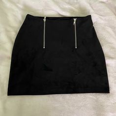 Black Velvet Mini Skirt Size: Small Never Worn Both Zippers Zip Down (I’m 5’4 & It Fits About Mid Thigh) High Waist Black Skirt With Side Zipper, Black High-waist Skirt With Side Zipper, Trendy Black Mini Skirt With Side Zipper, Black Mini Skirt With Side Zipper For Night Out, Black Mini Skirt With Side Zipper, Trendy Black Mini Skirt From Forever 21, Forever 21 High Waist Black Mini Skirt, Black Mini Skort With Side Zipper, Forever 21 Pencil Mini Skirt For Night Out